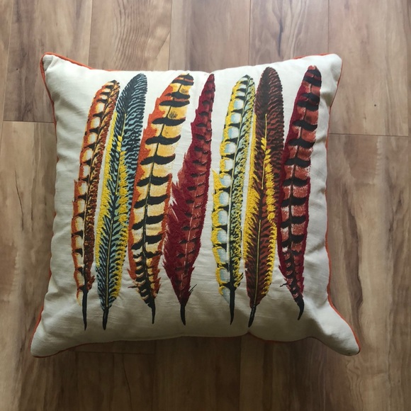 Other - 💖HP03/07💖 Feathers print  accent pillow